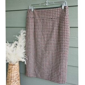 Azel hazel hazel haze Tweeded Wool Blend Pencil Skirt